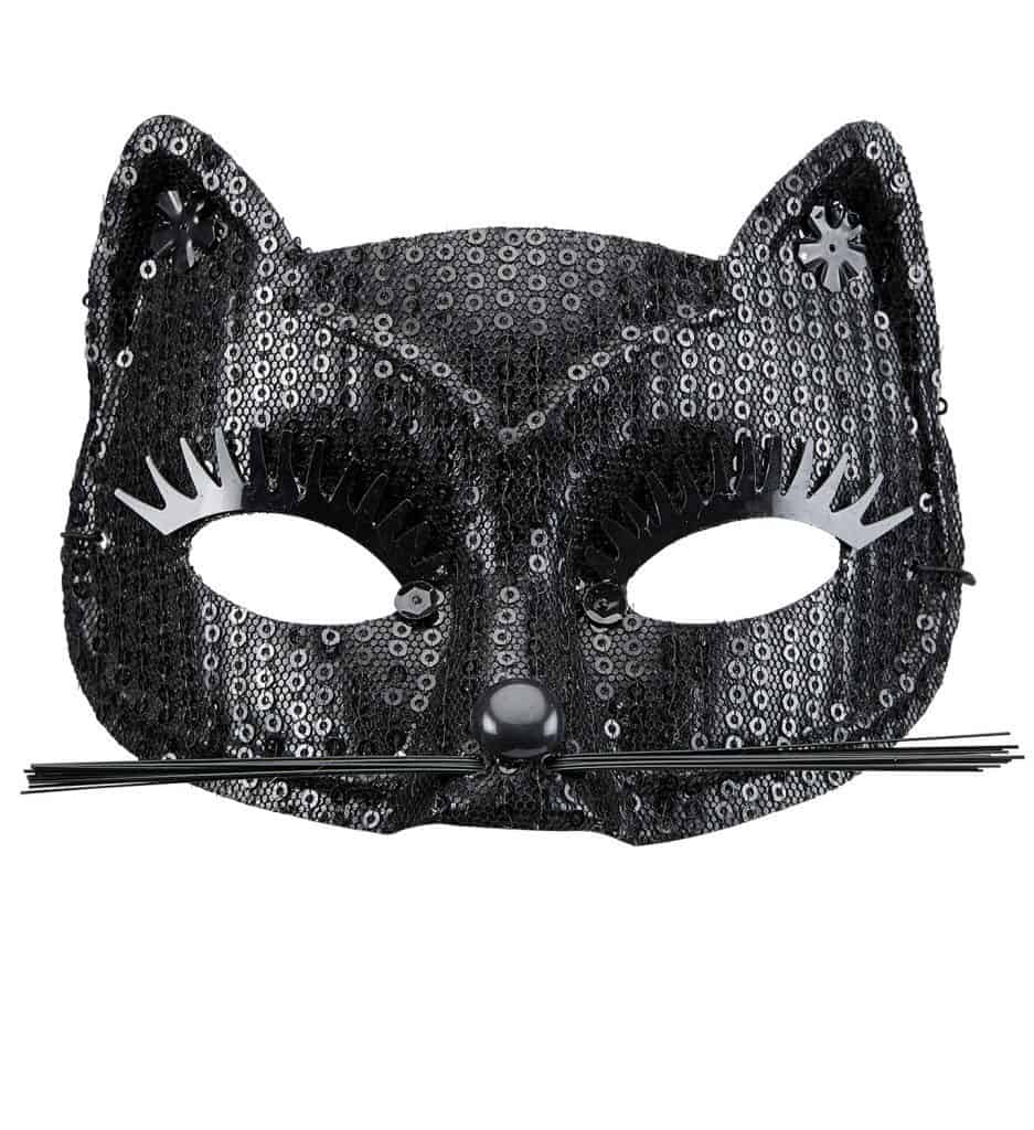 LOUP CHAT A PAILLETTES (Paillettes noires)
