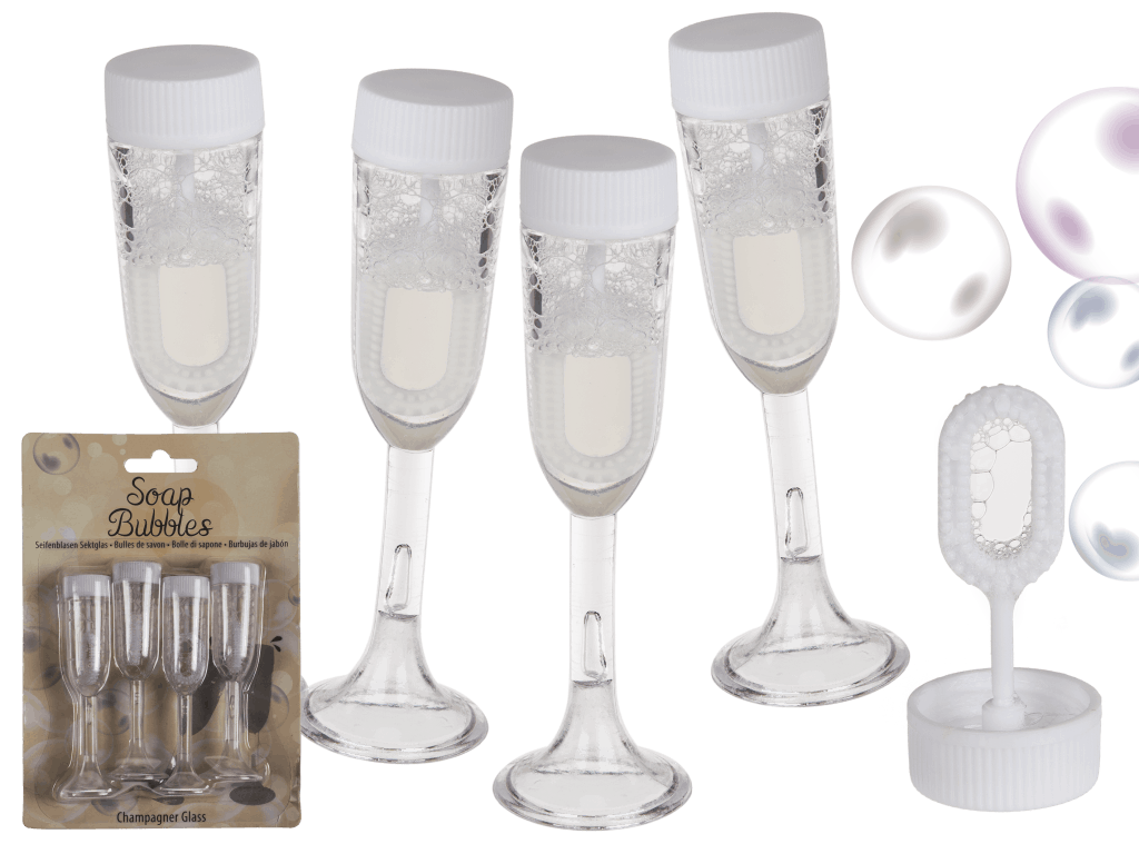 MINI FLÛTES DE CHAMPAGNE (Bulles de savon)