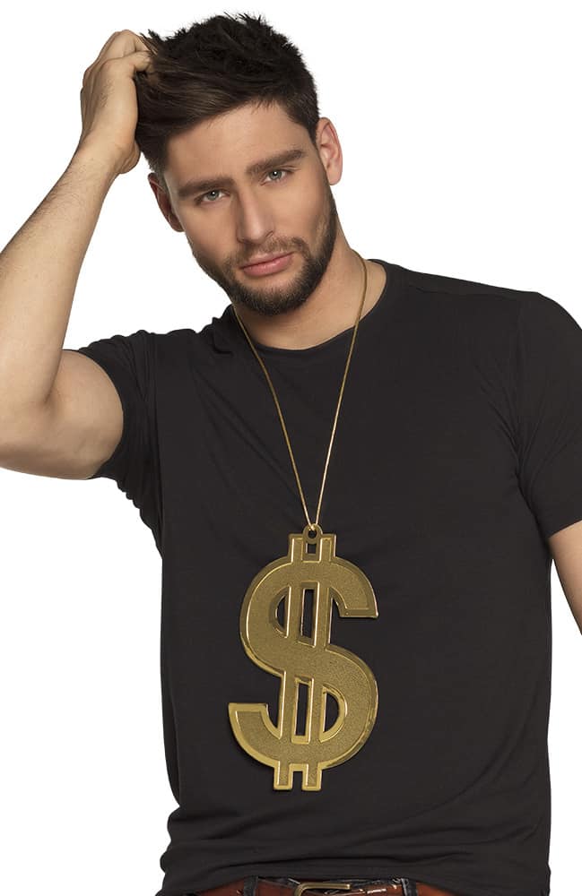 COLLIER DOLLAR GÉANT XXL (Taille 24 cm en plastique) – Image 2