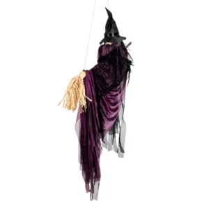 SORCIÈRE A SUSPENDRE (Décoration 115 cm sur balai) – Image 2