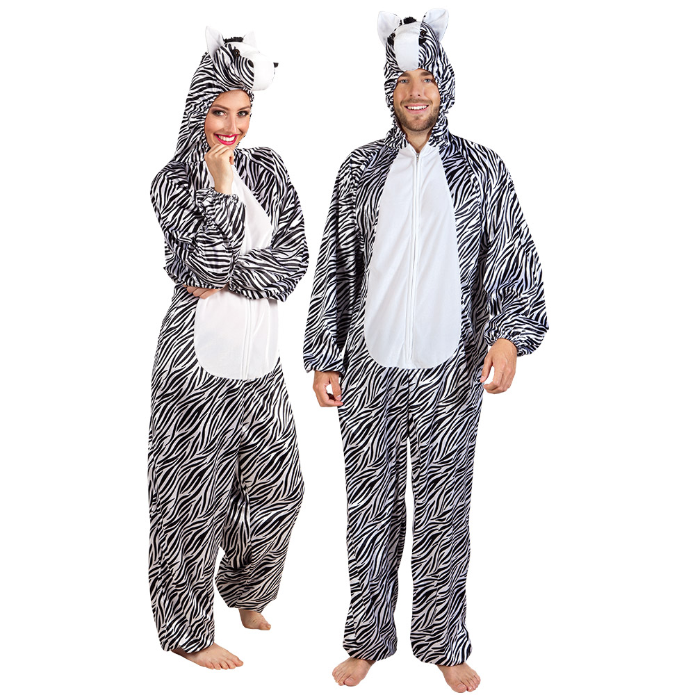 DÉGUISEMENT DE ZÈBRE (Kigurumi pyjama peluche) Taille adulte XXL - 195 cm