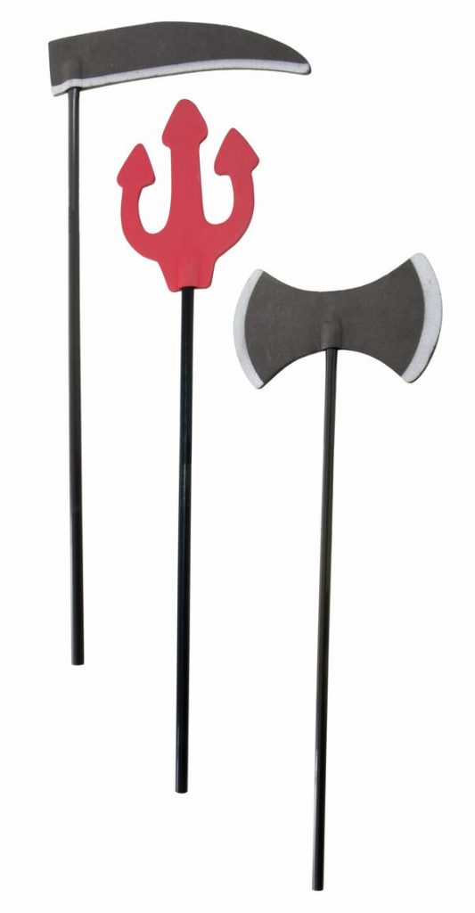 PACK D'ARMES HALLOWEEN (Armes en mousse 50 cm) Assortiment 12 pièces