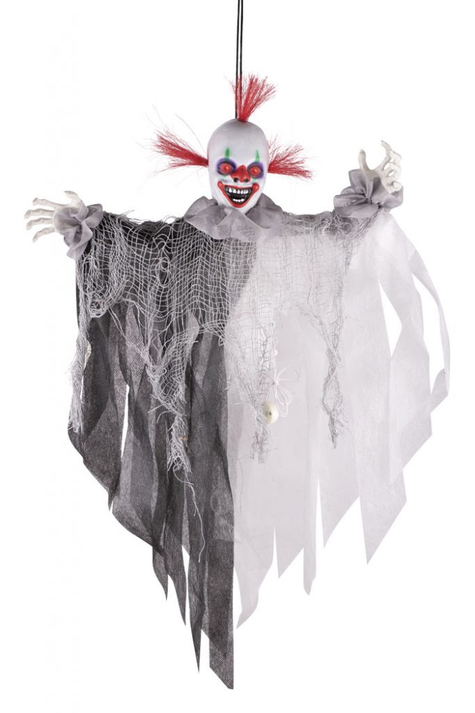 CLOWN BLANC SUSPENDU (Animation son et lumière) Taille 60 cm - Démo vidéo