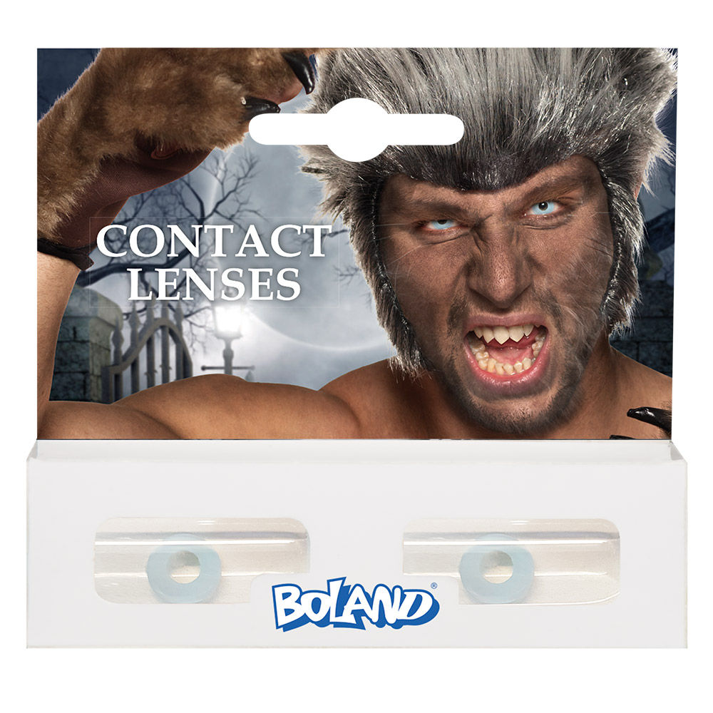 LENTILLES DÉCORATIVES (YEUX BLEUS LOUP GAROU) Lentilles longue durée