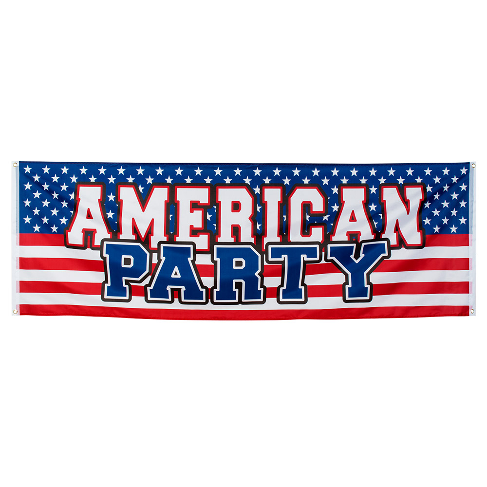 BANNIÈRE AMERICAN PARTY (Dimension 74 x 220 cm)