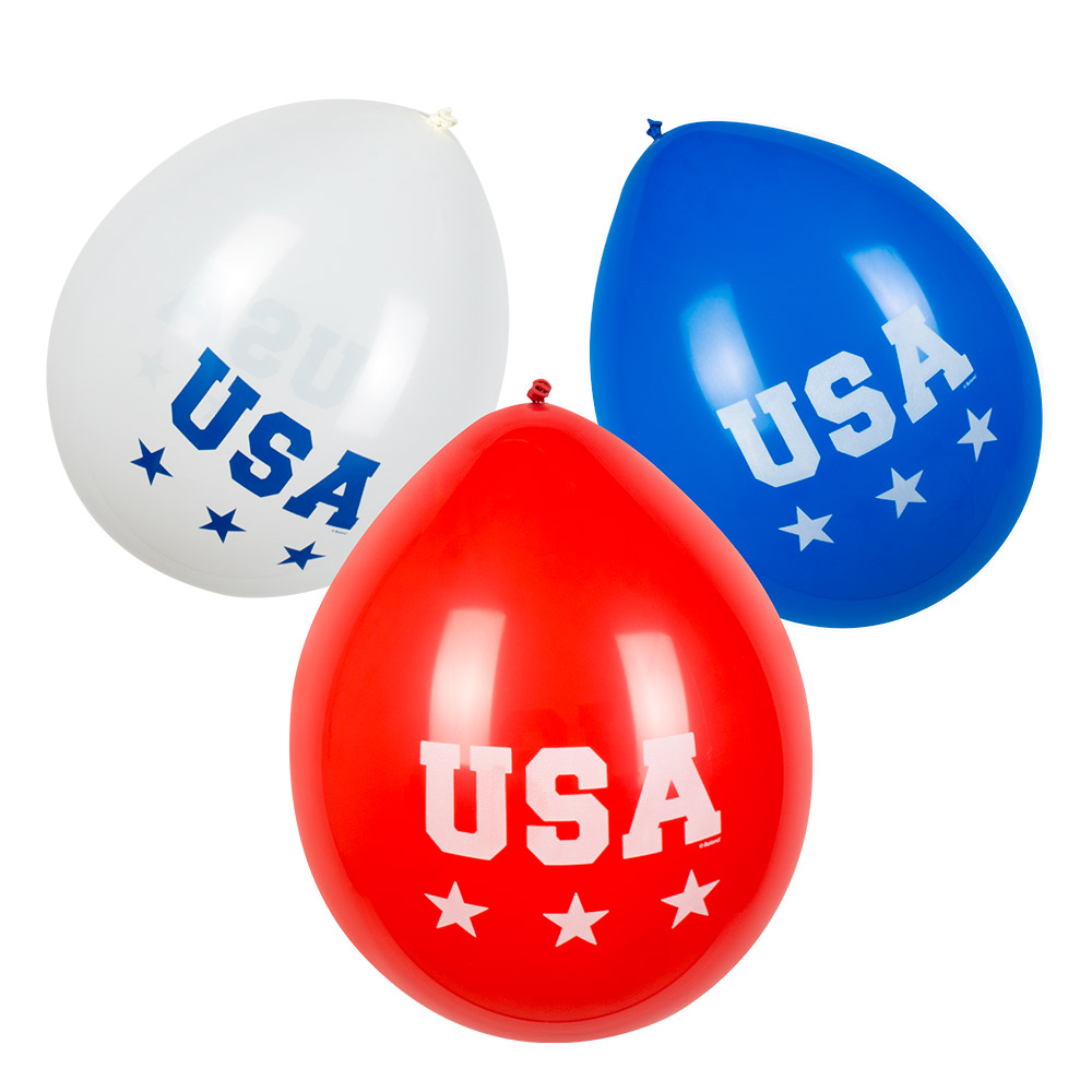 PACK DE 6 BALLONS USA (Taille 25 cm)