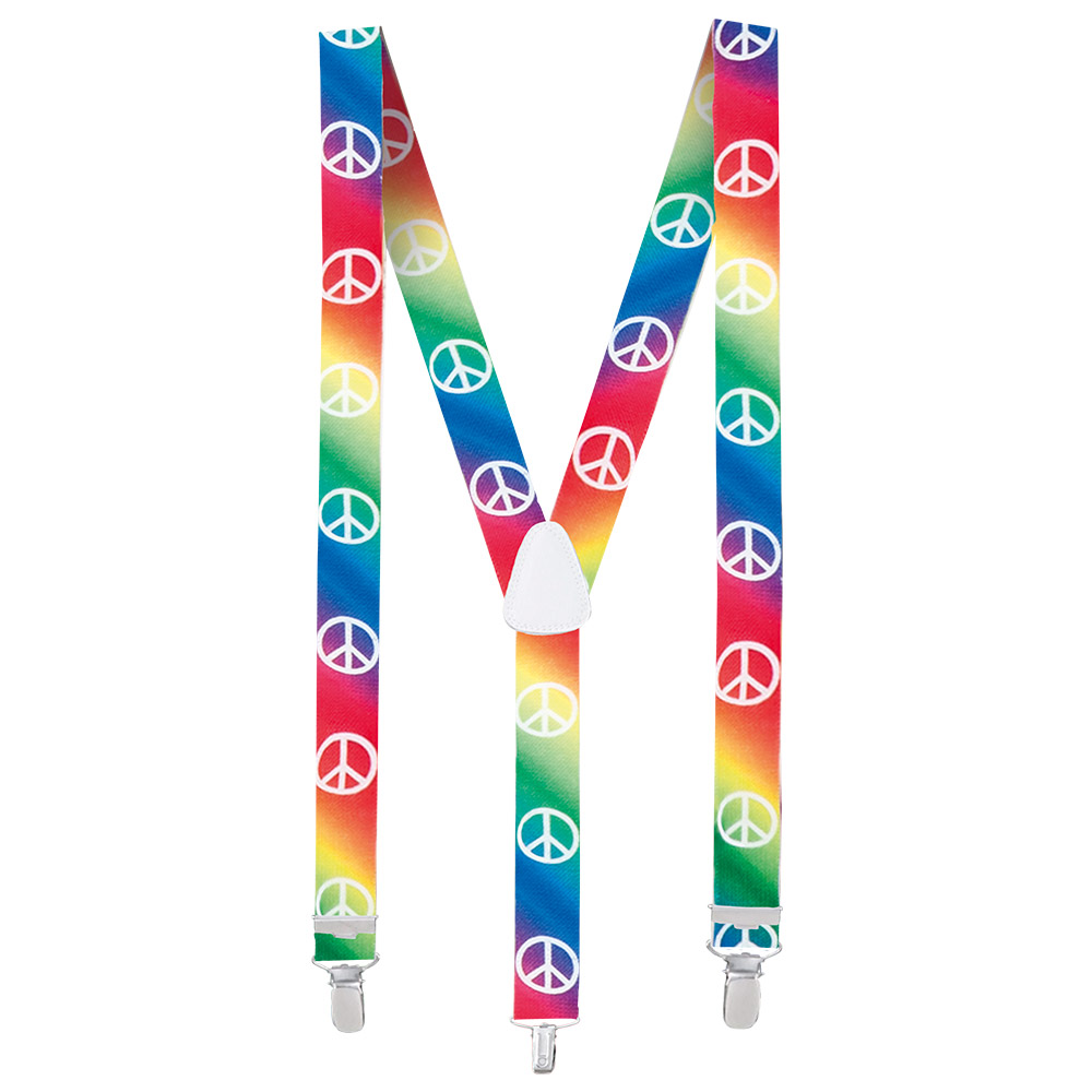 BRETELLES PEACE AND LOVE (Modèle arc en ciel)
