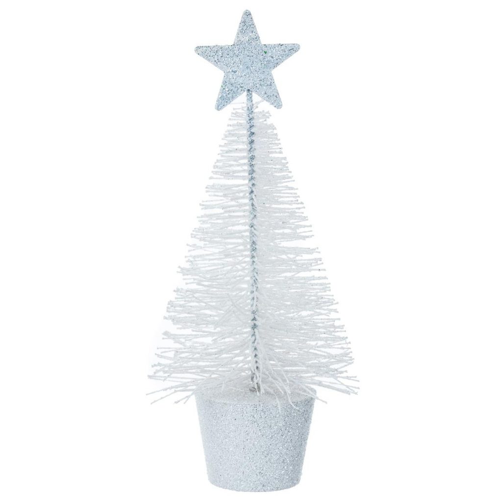 SAPIN DE TABLE POUR NOEL (2 coloris au choix - 14 cm)