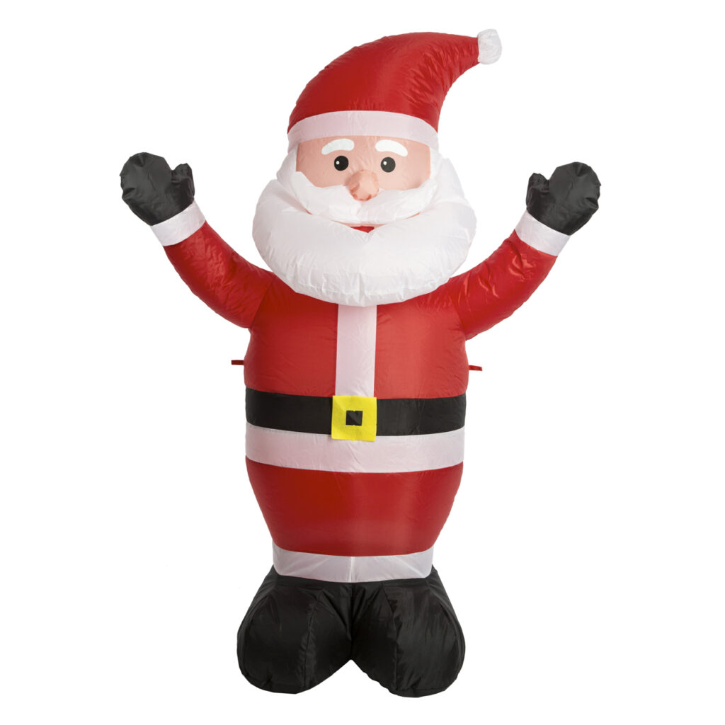 PÈRE NOEL AUTO GONFLANT (Lumineux - 120 cm)