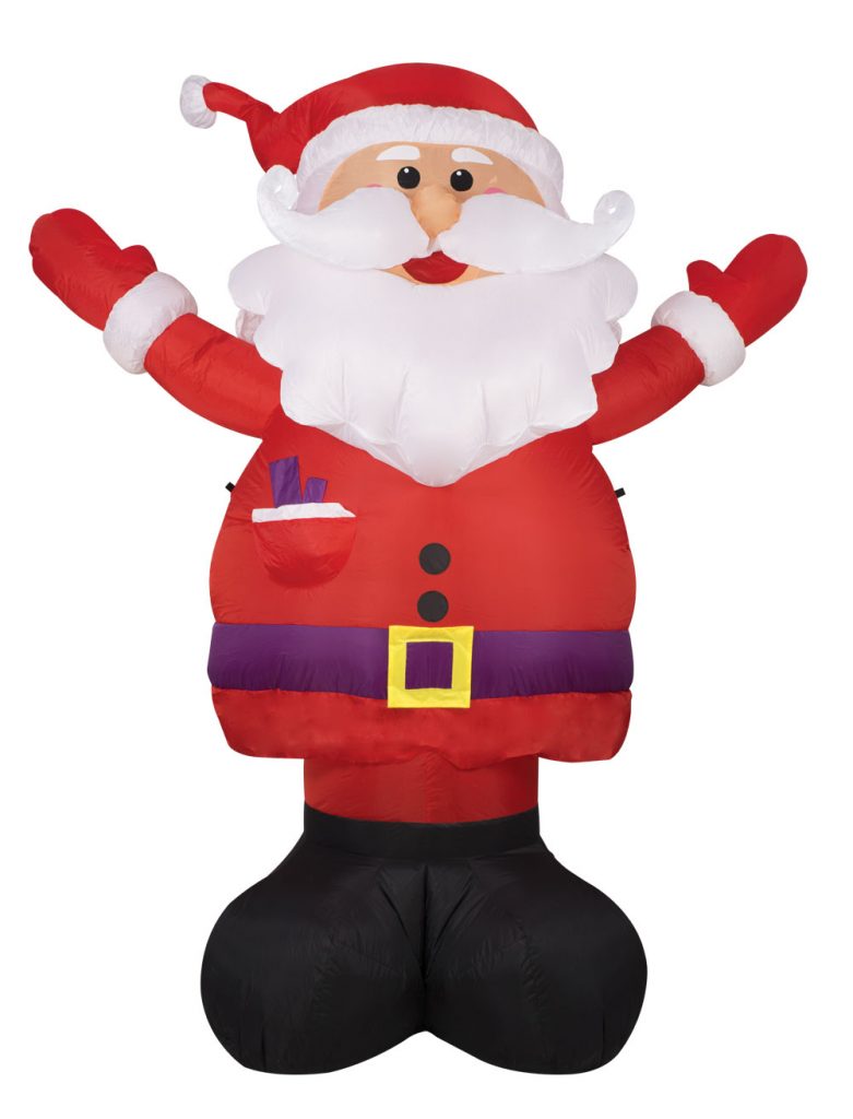 PÈRE NOEL AUTO GONFLANT (Lumineux - 240 cm)