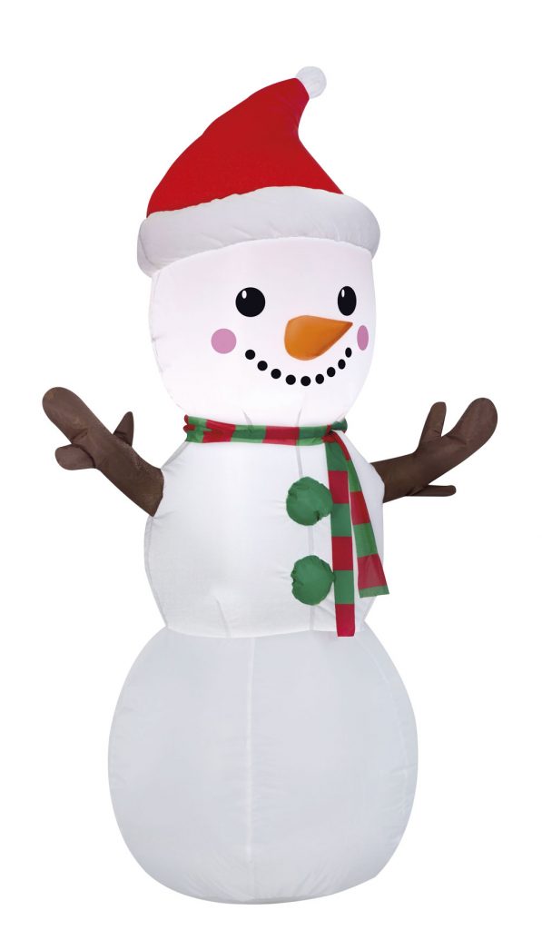 BONHOMME DE NEIGE (Lumineux et auto gonflant) Dimension 120 cm