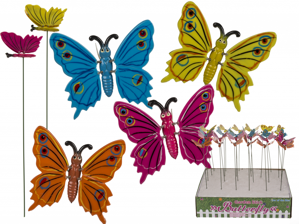 PAPILLON SUR PIC XL (Décoration d'extérieur) Taille 30 cm environ