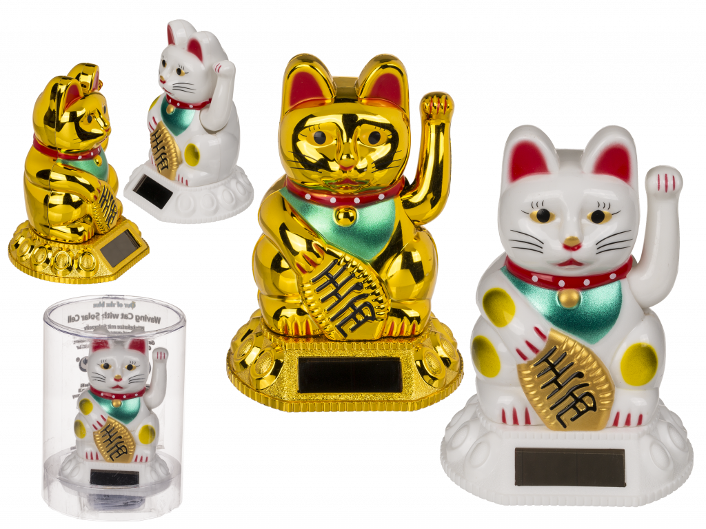 CHAT CHINOIS SOLAIRE (Figurine solaire animée) Décoration - Energie solaire