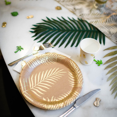 ASSIETTES THÈME TROPICAL (Pack de 8 assiettes 23 cm) – Image 2