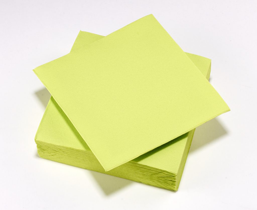 SERVIETTES VERT ANIS (Paquet de 40 serviettes)