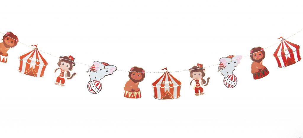 GUIRLANDE DÉCO CIRCUS (Taille 3.50 mètres - Carton)