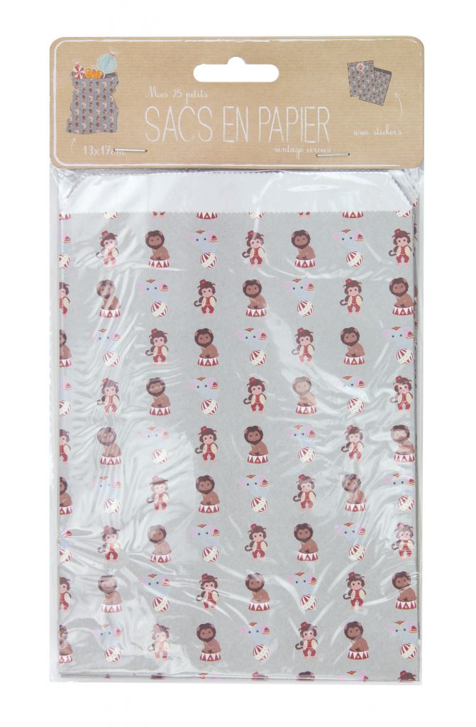 POCHETTE CADEAU CIRCUS (25 sachets 13 x 17 cm)