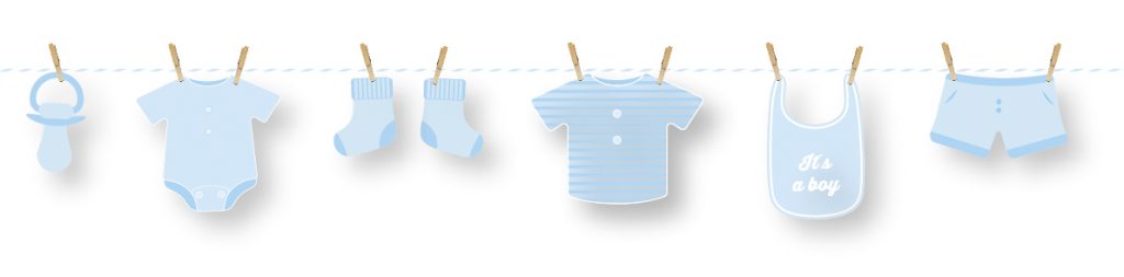 GUIRLANDE NAISSANCE BLUE (Baby Shower - 150 cm)