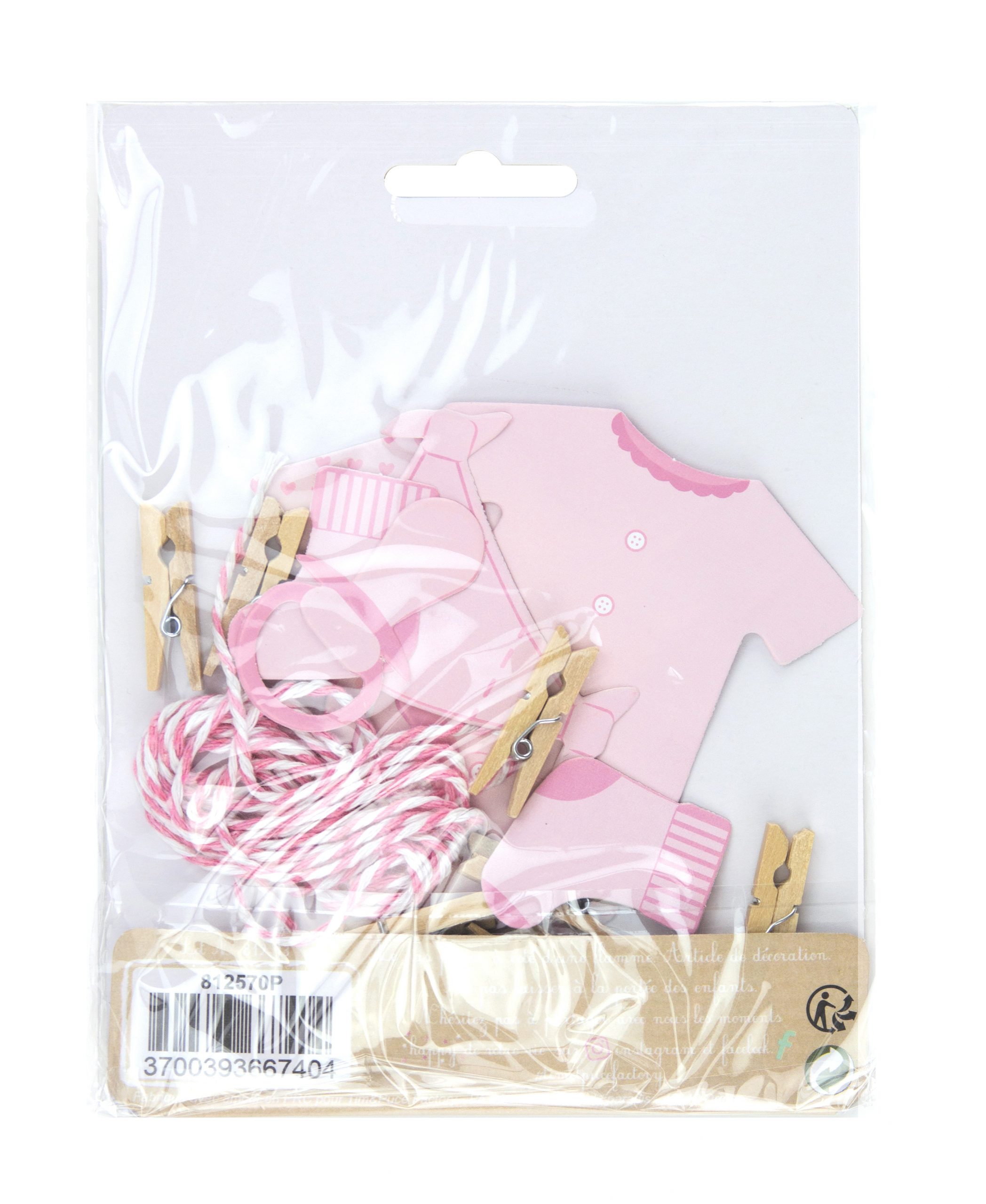 GUIRLANDE NAISSANCE ROSE (Baby Shower - 150 cm) – Image 4