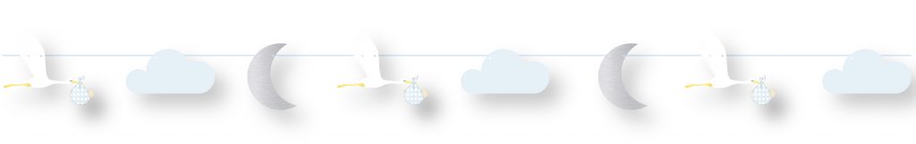 GUIRLANDE CIGOGNE BLEUE (3 mètres - Baby Shower)