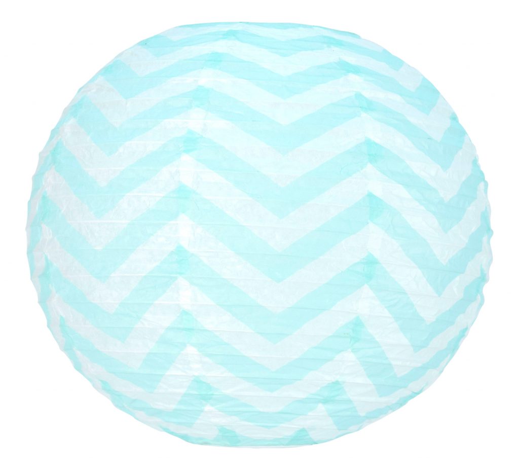 LANTERNE CHEVRON BLEU (Diamètre 35 cm)
