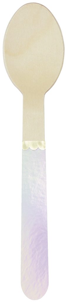 PETITES CUILLÈRES EN BOIS (Set de 8 cuillères irisées)