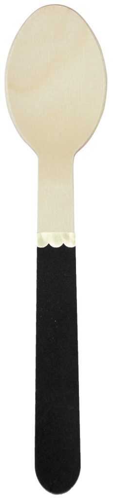 PETITES CUILLÈRES EN BOIS (Set de 8 cuillères noires)