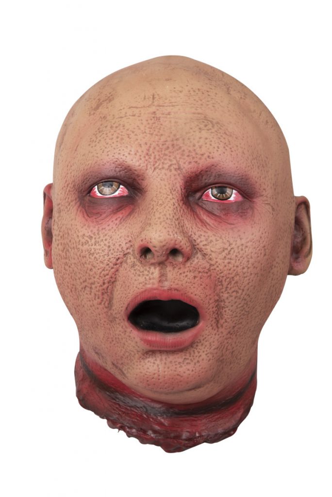 TÊTE DE ZOMBIE EN LATEX (Tête à suspendre de 55 cm)