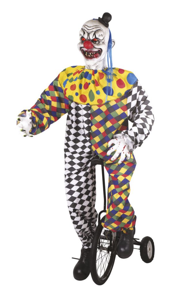 CLOWN SUR MONOCYCLE (Déco lumineuse et sonore) Taille 175 cm - Démo vidéo