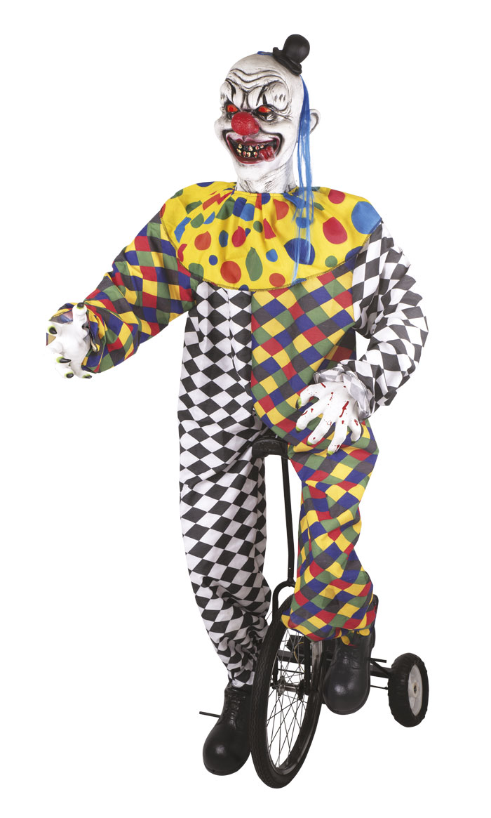 CLOWN SUR MONOCYCLE (Déco lumineuse et sonore) Taille 175 cm - Démo vidéo