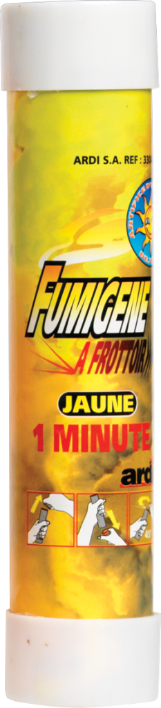 FUMIGÈNES A MAIN 1 MN (avec frottoir - 7 coloris) Fumigènes à frottoir