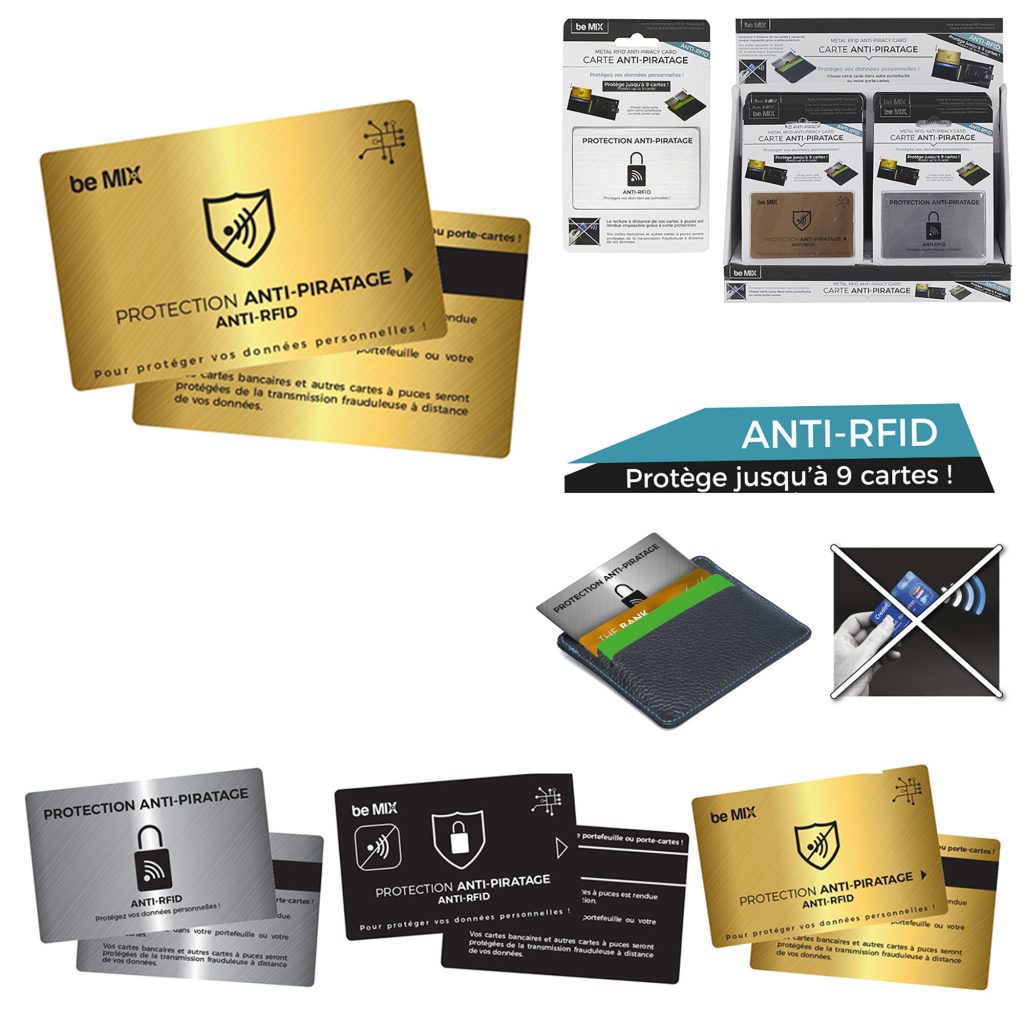 CARTE ANTI PIRATAGE RFID (Carte métallique)
