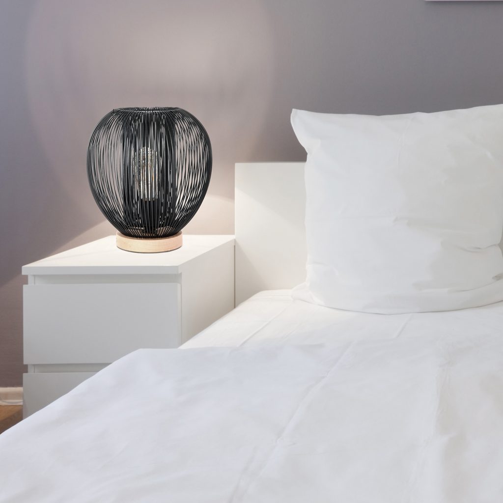 LAMPE BOULE FILAIRE (Couleur noire)