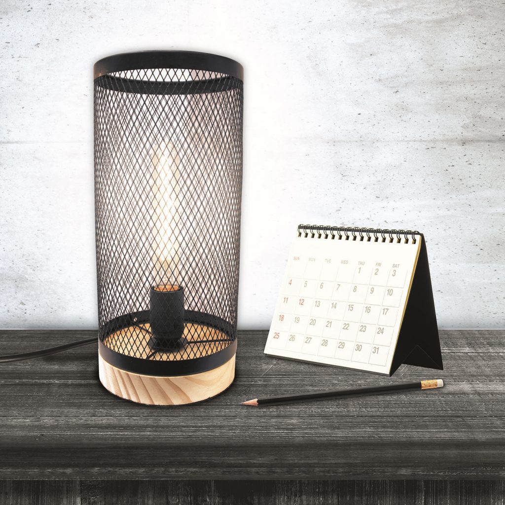 LAMPE CYLINDRE FILAIRE (Grille noire)