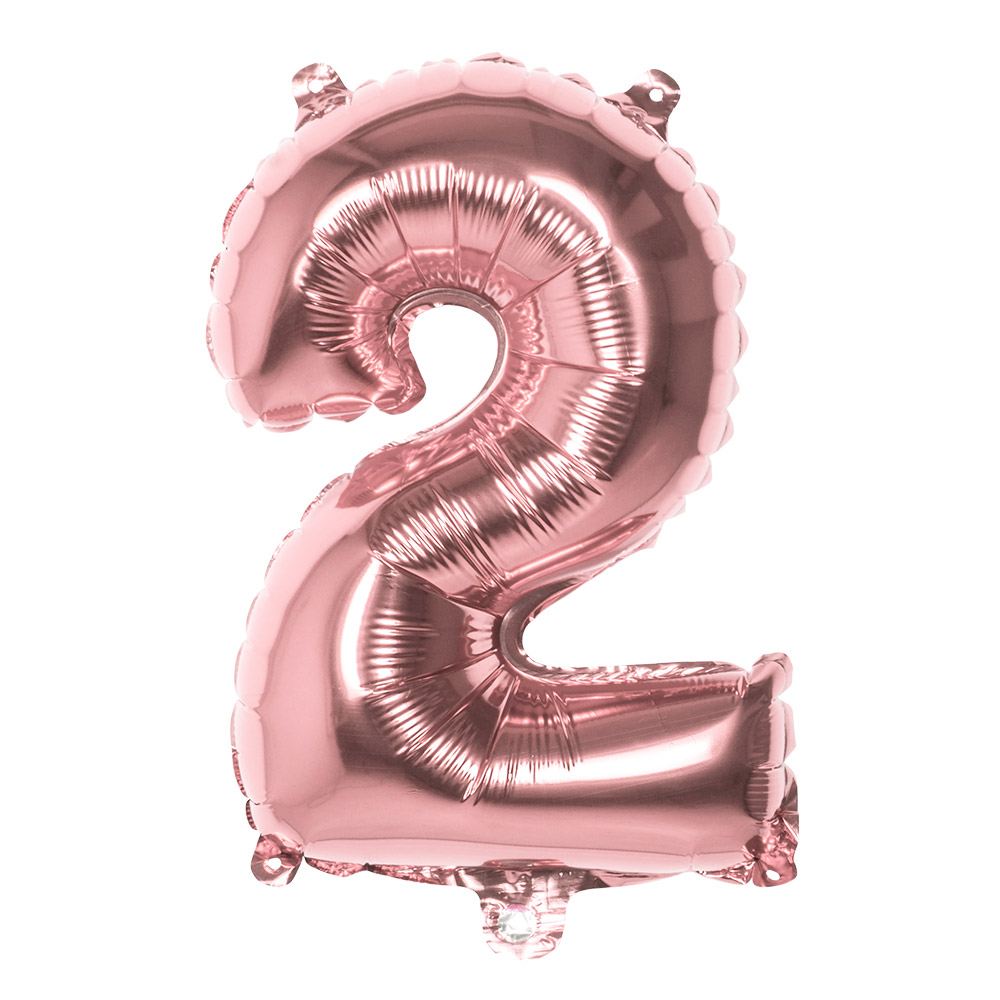 BALLON CHIFFRE ROSE GOLD (Chiffres gonflables de 0 à 9) Ballons Aluminium 86 cm – Image 4
