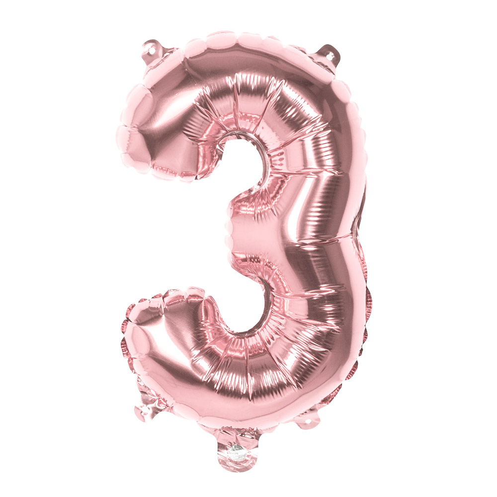 BALLON CHIFFRE ROSE GOLD (Chiffres gonflables de 0 à 9) Ballons Aluminium 86 cm – Image 5