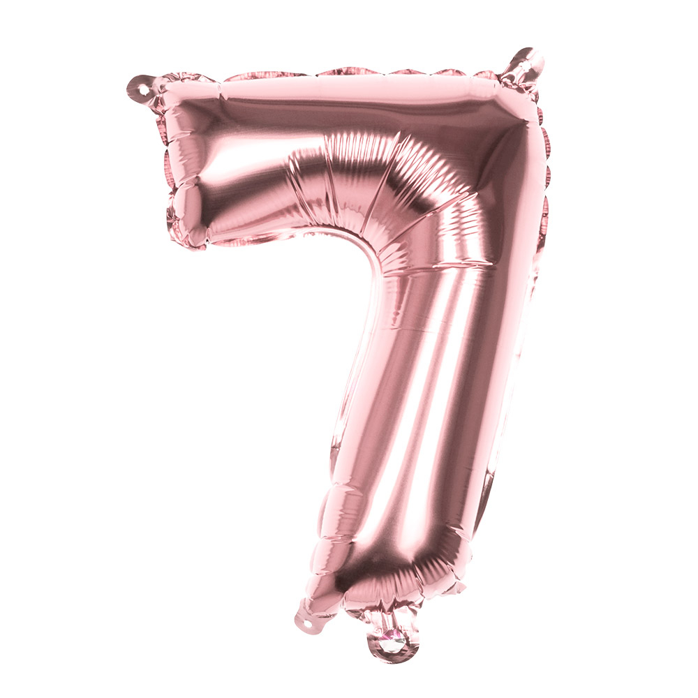 BALLON CHIFFRE ROSE GOLD (Chiffres gonflables de 0 à 9) Ballons Aluminium 86 cm – Image 9