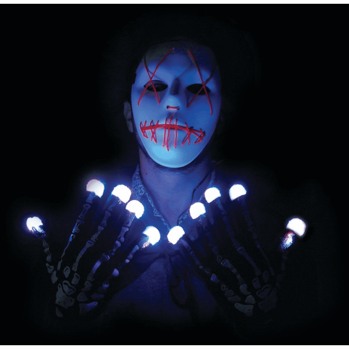 PAIRE DE GANTS SQUELETTE (Gants lumineux) – Image 3
