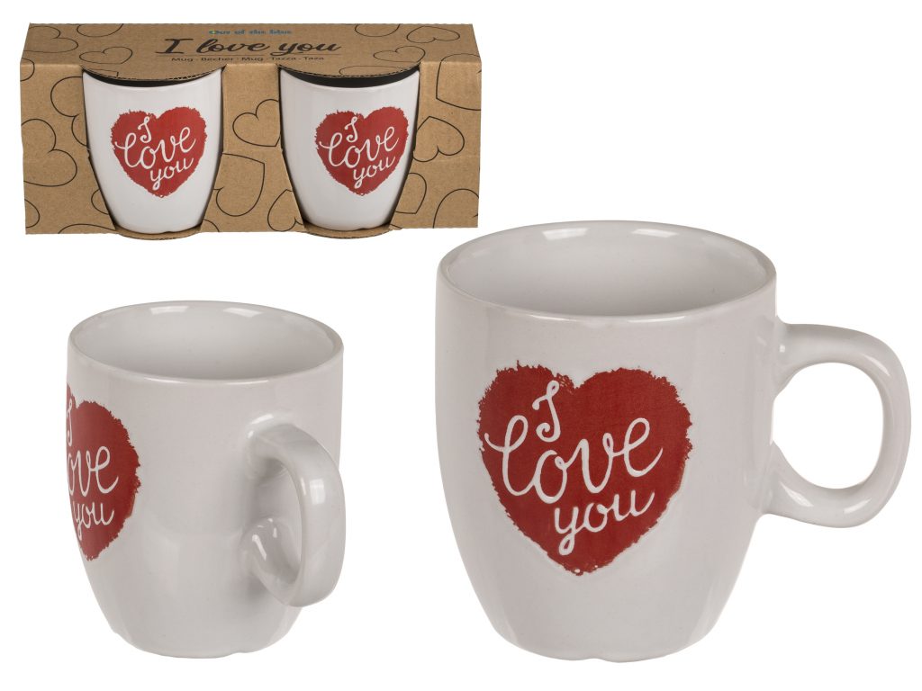 COFFRET MUGS I LOVE YOU (Pack duo St Valentin)