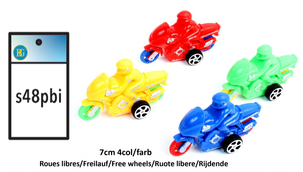 PETIT MOTO AVEC PILOTE (Taille 7 cm - 4 coloris)