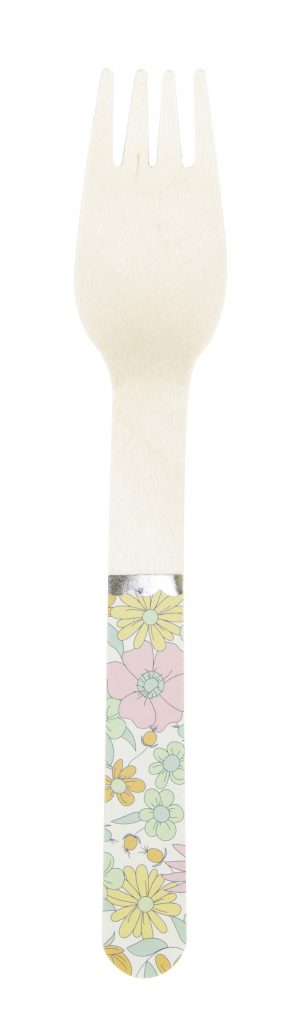 FOURCHETTES EN BOIS (Thème Liberty - 8 pièces)