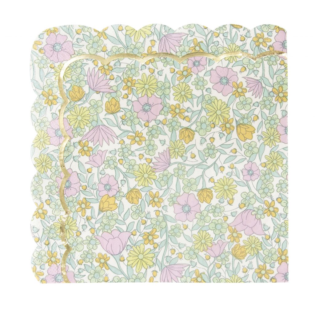 SERVIETTES THÈME LIBERTY (16 serviettes - 33 x 33 cm)
