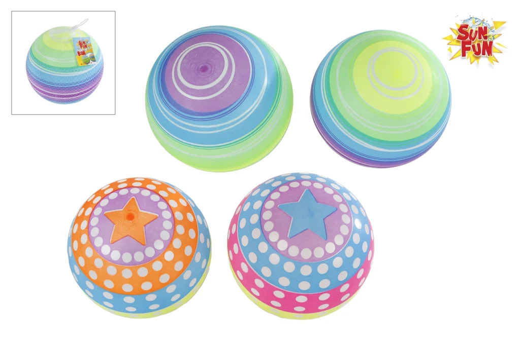 BALLON MULTICOLORE (Ballon en plastique 23 cm COULEURS ALEATOIRE)