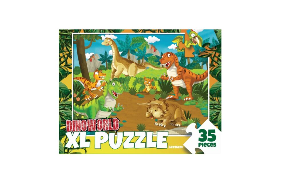 PUZZLE THÈME DINOSAURES (Dimension XL 62 x 46 cm) Puzzle 35 pièces