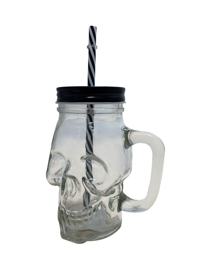 MUG PAILLE TÊTE DE MORT (Taille 19 x 9 x 10.5 cm 35 cl)