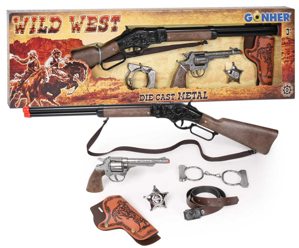 COFFRET WESTERN SHERIF (Gonher 8 coups - Métal)