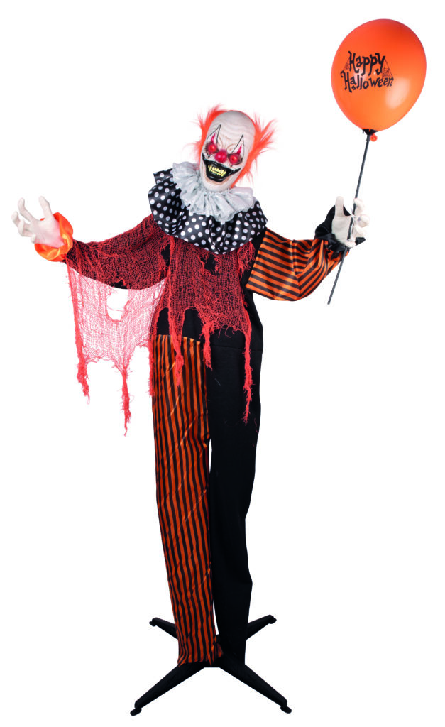 CLOWN DEBOUT ANIMÉ (Décoration son et lumière) Démo vidéo - 166 cm