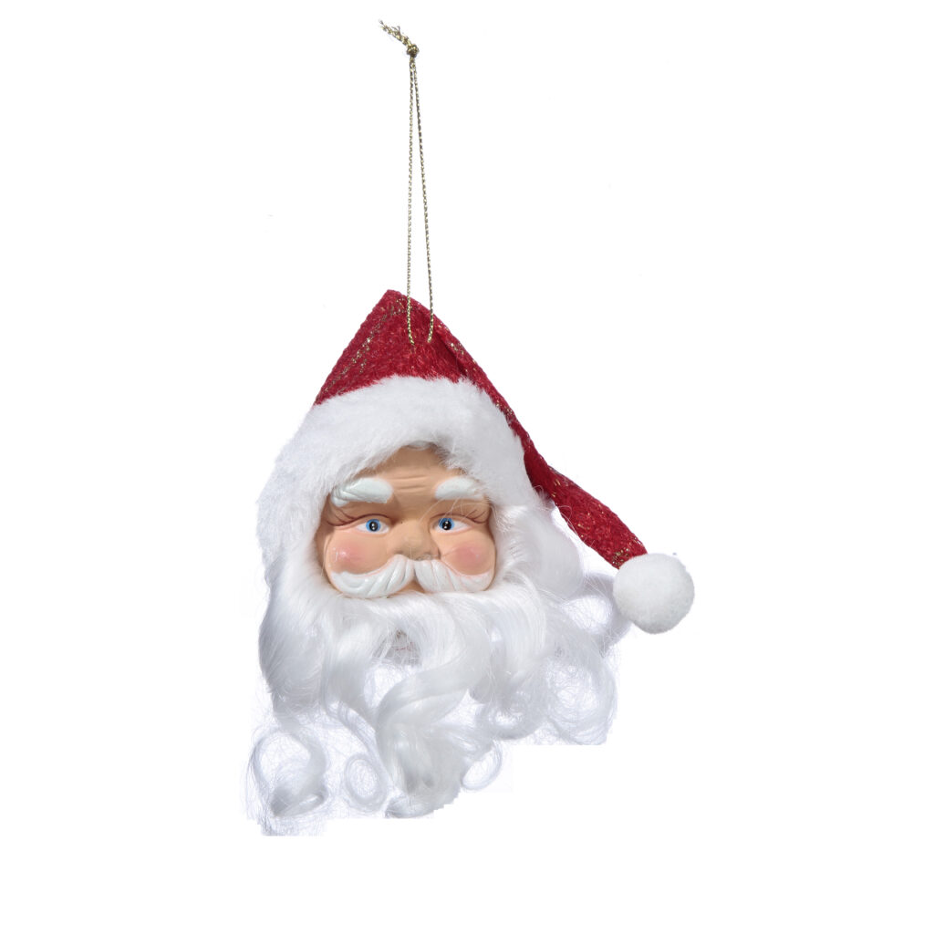 TÊTE DE PÈRE NOEL (Décoration à suspendre)