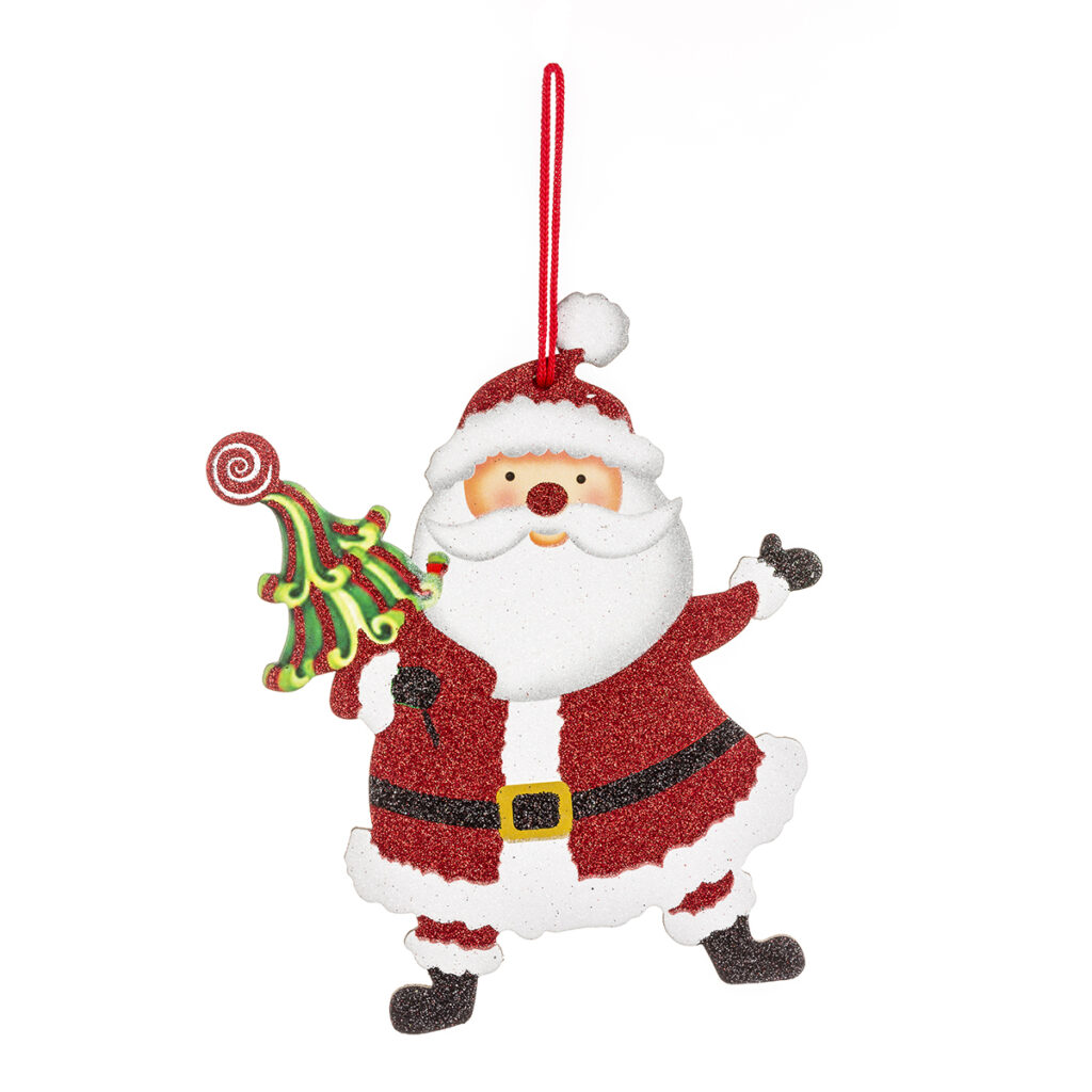 PERE NOEL A SUSPENDRE (Décoration de noel 12 cm)