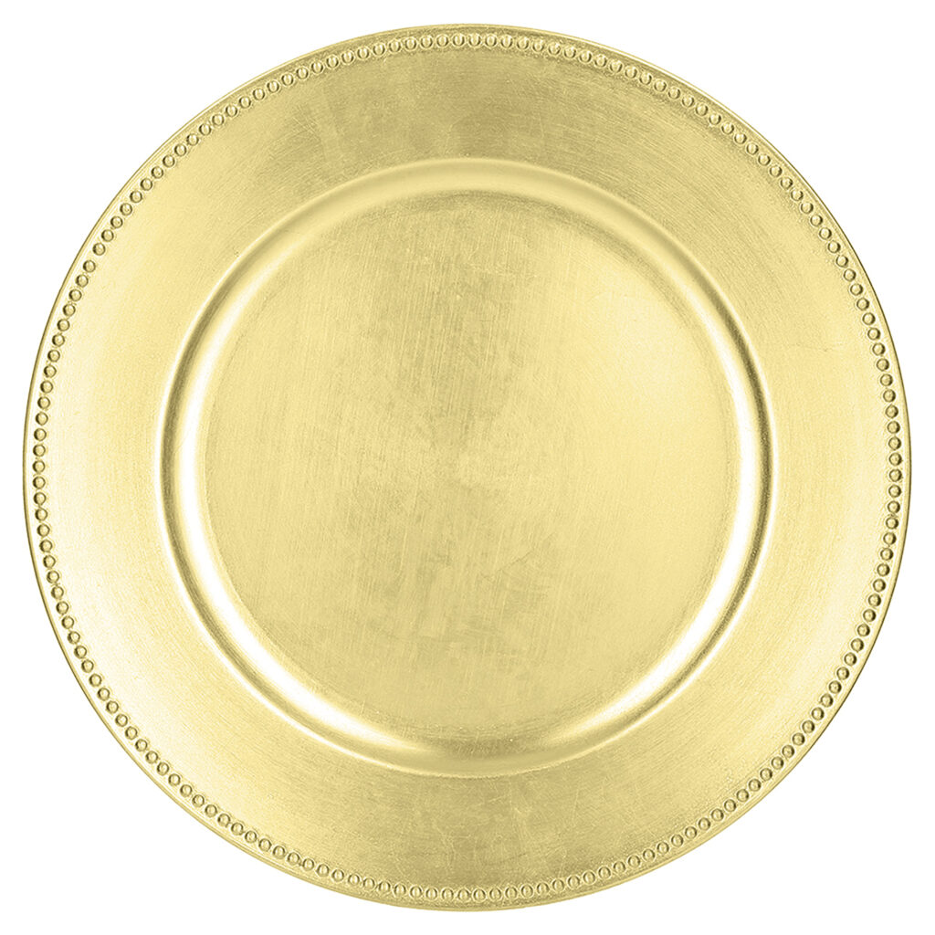 ASSIETTE  DORÉES (Lot 24 pièces - 33 cm)